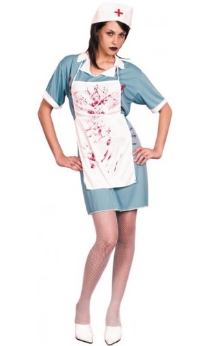 Déguisement infirmière bleu sanglanté