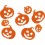 Confettis de table halloween citrouille
