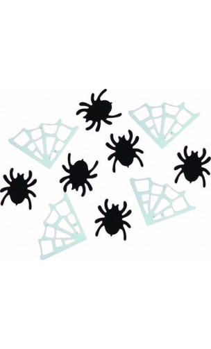 Confettis de table halloween araignée et toile