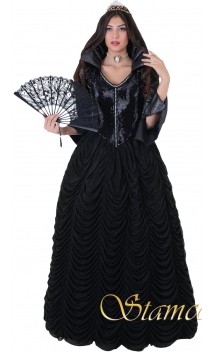 robe marquise baroque gothique noire, déguisement époque en location à Paris et en ligne