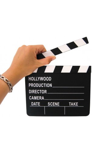 Clap de cinéma bois en vente chez Be Happy pour vos tournages