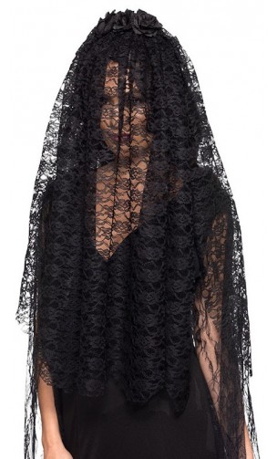Serre tête voile de veuve noire, voile de mariée noire en vente chez Be Happy