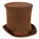 Chapeau haut de forme marron luxe