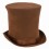 Chapeau haut de forme marron luxe