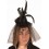 Mini Chapeau Sorcière avec voile, plumes et araignées en vente à Paris et en ligne