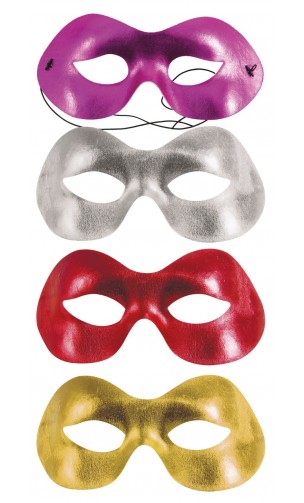 Masque loup métallisé pour carnaval, bal masqué ou vénitien en vente à Paris