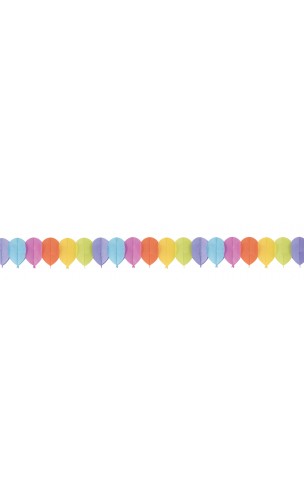 Vente décoration guirlande papier en forme ballon multicolore de 3.6 mètres
