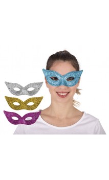 Loup libellule pailletté en tissus