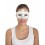 Masque loup vénitien, baroque argent et blanc pour homme et femme en vente