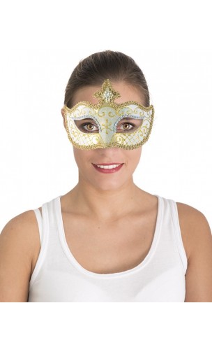 Masque loup venise beige et doré
