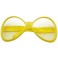 Lunettes disco année 80 jaune, lunette mouche pour déguisement carnaval couleur jaune