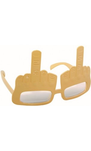 Lunettes fuck, doigt d'honneur