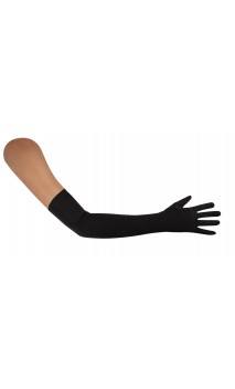 Paire de gants long 60cm noir pour déguisement charleston, cabaret, burlesque en vente à Paris