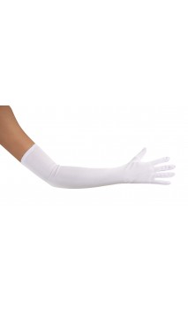 Gants long 60cm blanc pour déguisement charleston, cabaret, burlesque, 1930, 1920 en vente à Paris