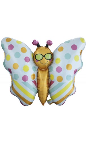 Ballon papillon métallisé en alu en vente chez Be Happy à Paris pour décoration