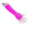 Gants mitaines résille rose fluo pour déguisement