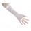 Gants mitaines résille blanc pour déguisement en vente