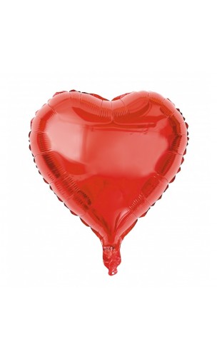 Ballon coeur rouge métallisé en vente