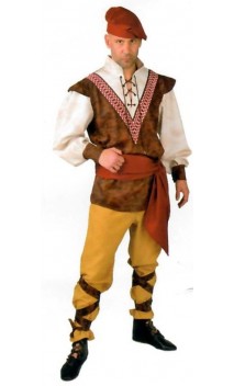 Déguisement paysan luxe du moyen-âge pour homme en location à Paris chez Be Happy