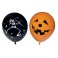 10 Ballons halloween orange et noir