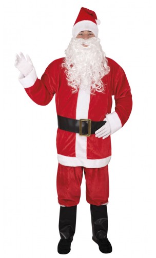 Déguisement père noël en velours