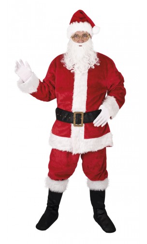 Costume père noël luxe à fourrure