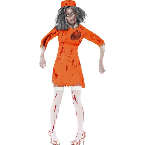 Prisonnière orange zombie femme