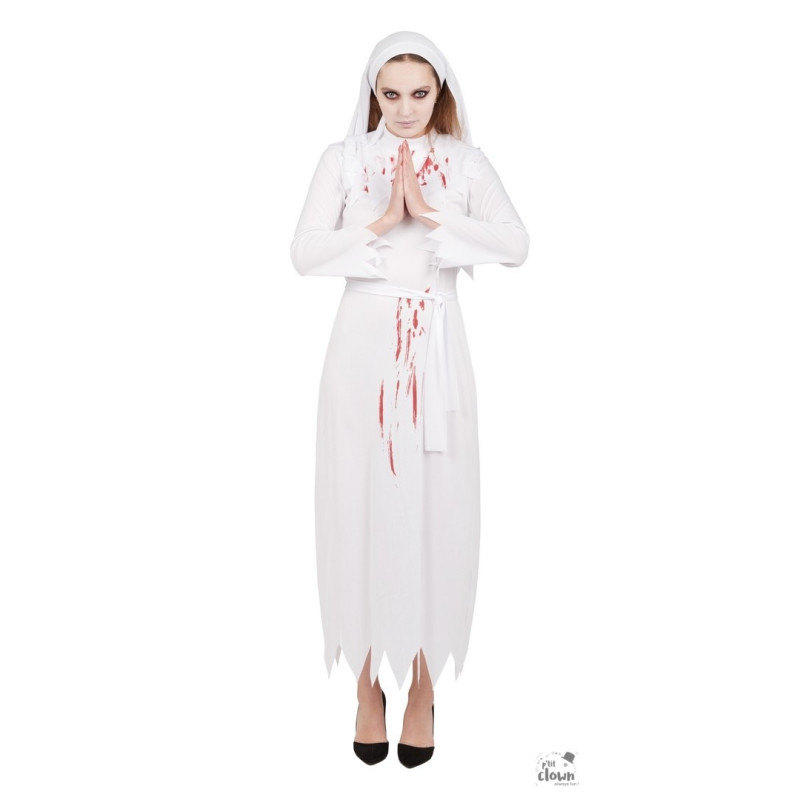 Déguisement Nonne blanche ensanglantée