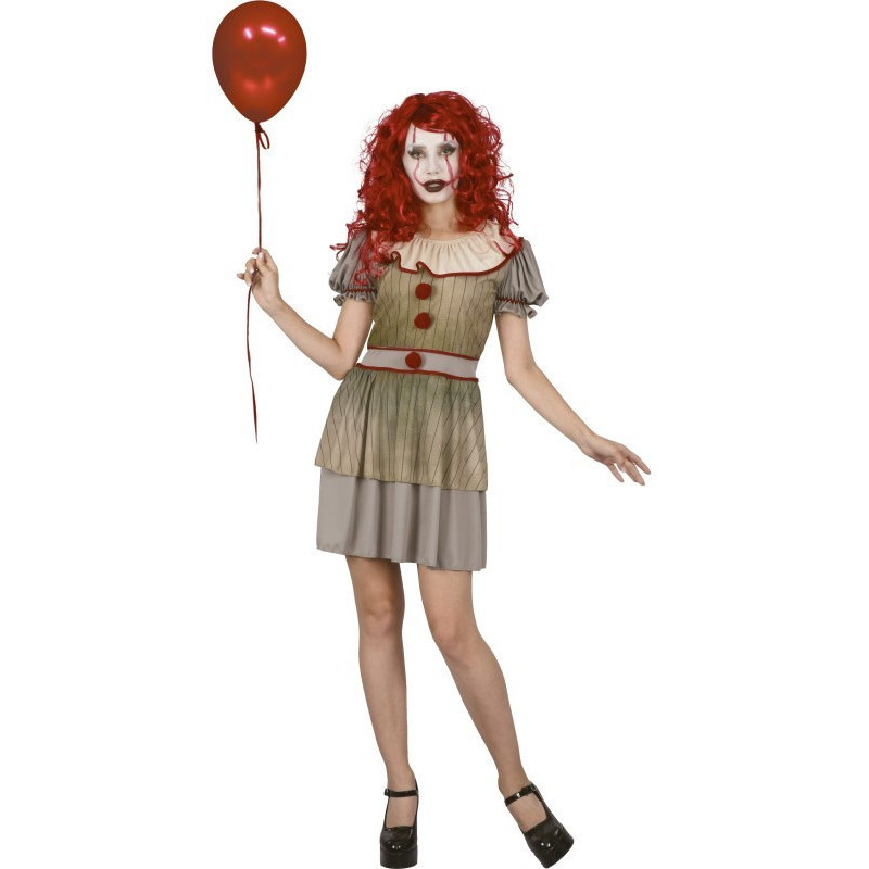 Déguisement clown tueuse Grippe-Sou femme
