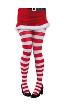 Collant rayé Rouge & Blanc