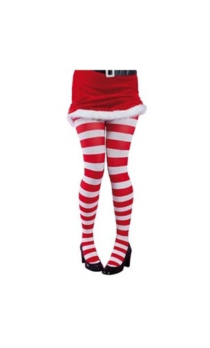 Collant rayé Rouge & Blanc