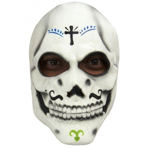 Masque visage dia de los muertos latex
