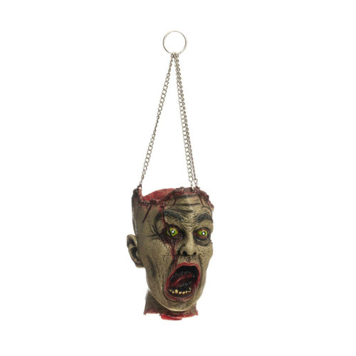 Tête de zombie latex 26cm à suspendre
