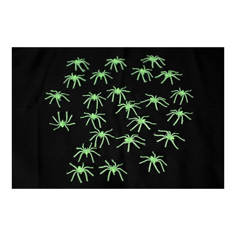 24 araignées phophorescente avec crochet