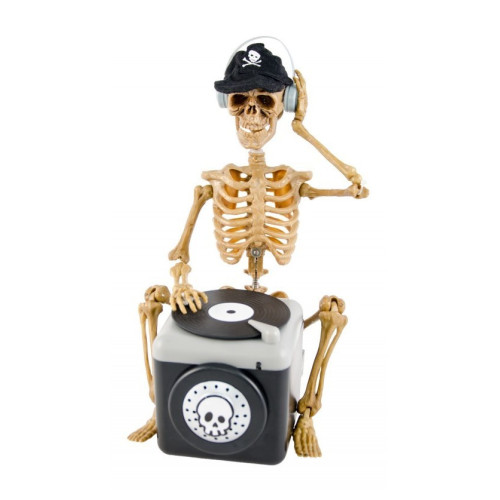 Squelette DJ sonore et mouvement 25cm