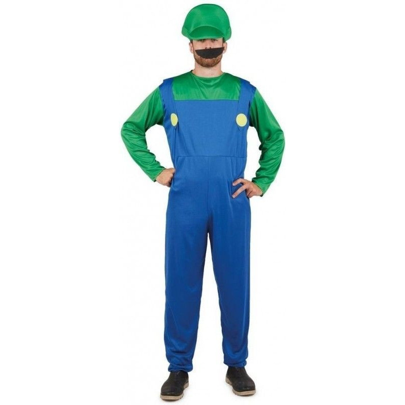 Déguisement plombier Luigi vert adulte