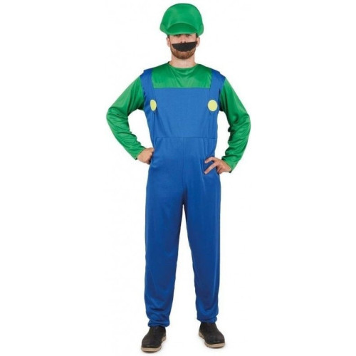 Déguisement plombier Luigi vert adulte