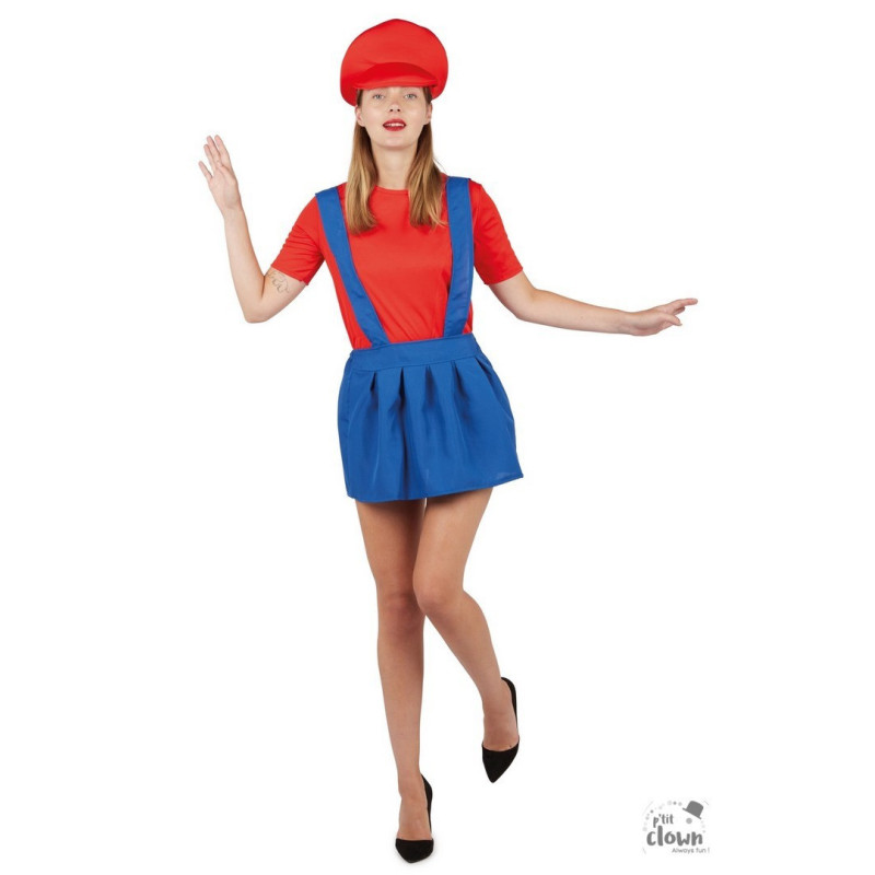 Déguisement plombier mario fille adulte