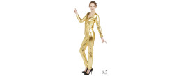 Combinaison disco année 80 dorée pour femme en vente chez Be Happy