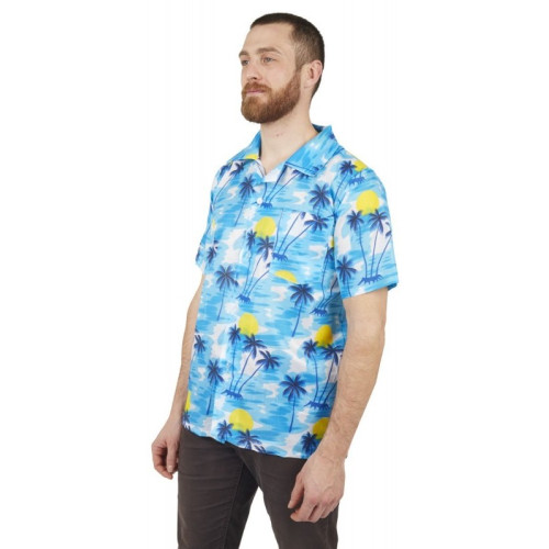Chemise hawaï, créole bleue homme