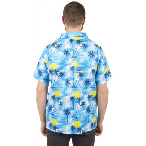 Chemise hawaï, créole bleue homme