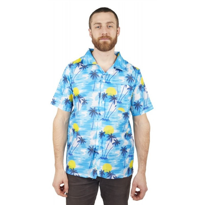 Chemise hawaienne, créole tropical pour homme en vente chez Be Happy.