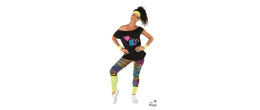 Déguisement set année 80 rose disco pour adulte en vente chez Be Happy