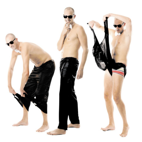 Déguisement pantalon strip teasseur noire pour adulte en vente