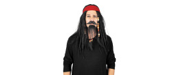 Perruque Pirate dreadlocks, perruque jack sparrow adulte pirate des caraïbes