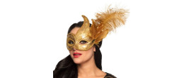 Masque loup vénitien précieuse couleur or en vente