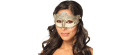 Masque loup baroque écru pour déguisement Versailles, Venise, Bal masqué ou carnaval en vente chez Be Happy