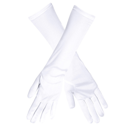 Gants long blanc de 35cm pour femme chez Be Happy.