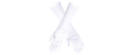 Gants long blanc de 35cm pour femme chez Be Happy.