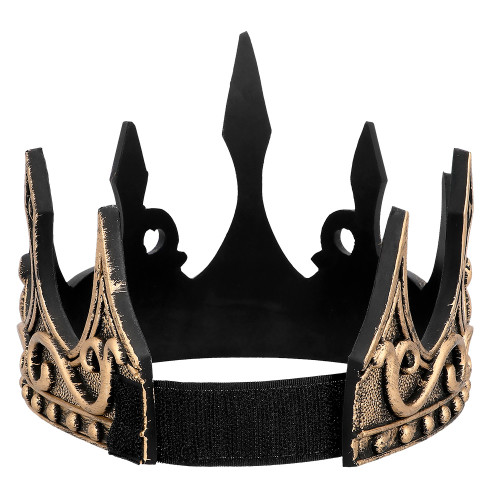 Couronne de roi médiéval bronze taille réglable adulte et enfant en vente.